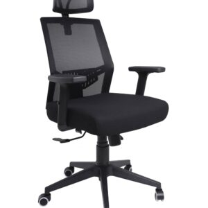 Cadeira Escritório Presidente Vienna Giratória Tela Mesh Preta DU350